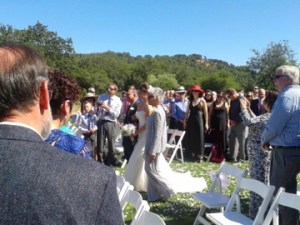 Escorting my daughter on her wedding day.