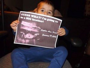 Hunter's getting a sister!