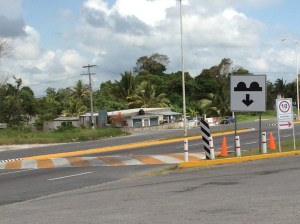 One of Ten Speedbumps or Tolpes Along the Highway.