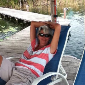 By the lake in Bacalar.