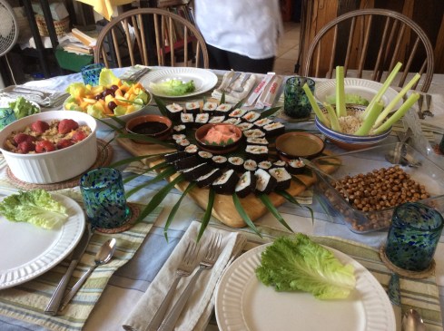 Ladies vegan lunch - showing off our culinary talents.