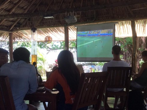 La Playita a great little restaurant for World Cup viewing.