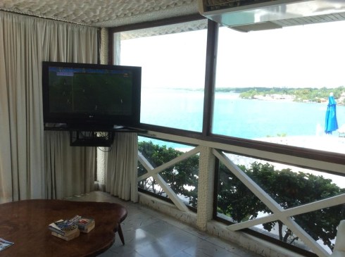 Hotel Bacalar provides food and a beautiful view.