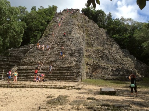 130 steps to the top.