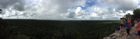 View from the top with rain cloud.
