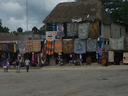 Shopping opportunity outside the gate.