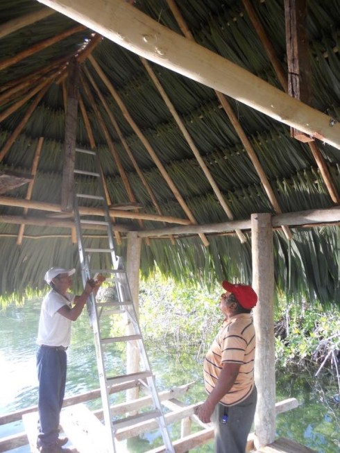 A palapa built in the ancient Mayan tradition.