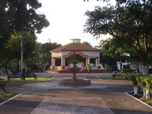 The gazebo houses dance classes, tai chi, health fairs and games of tag.