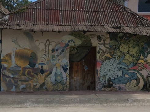 The work covers part of the front door in its beautiful expression.