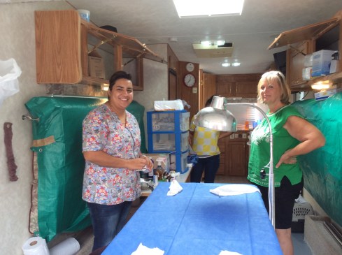 Our visiting veterinarian and expat nurse extraordinaire Patty.