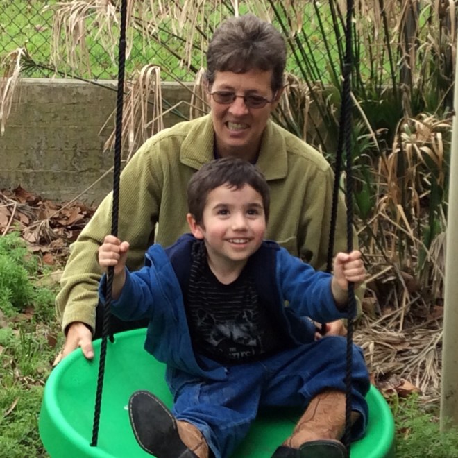 Hunter age three with Grandma Lisa.