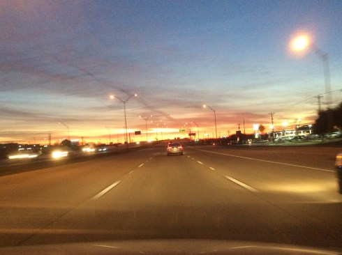 Heading toward the VA Clinic on highway 71.