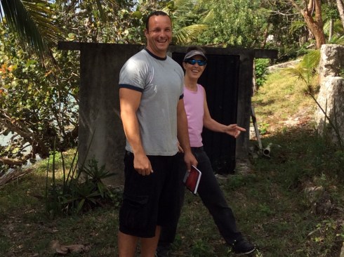 David, our builder and Lisa out checking out the placement of the house.