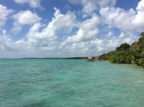 The view south from our rickety dock.