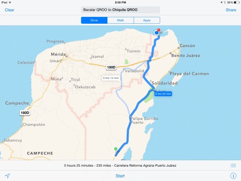 After spending the night in Tulum, we headed for parts unknown, at least to us.