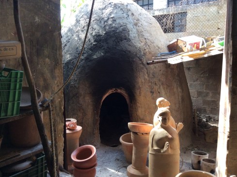 A huge kiln used to fire the pots.