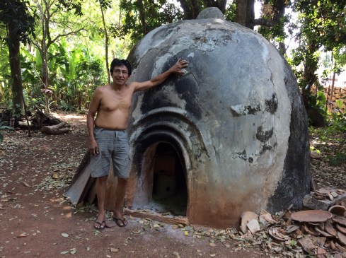 Roger's backyard kiln.
