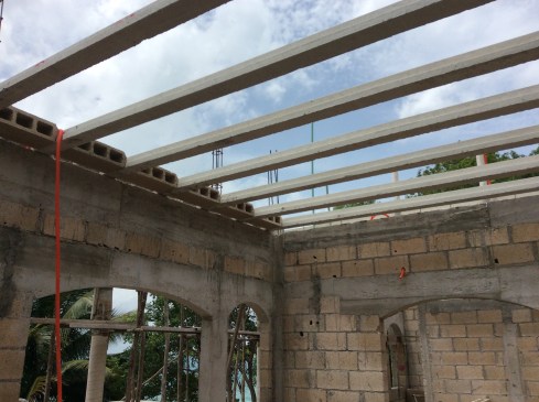 The roof goes on this week.