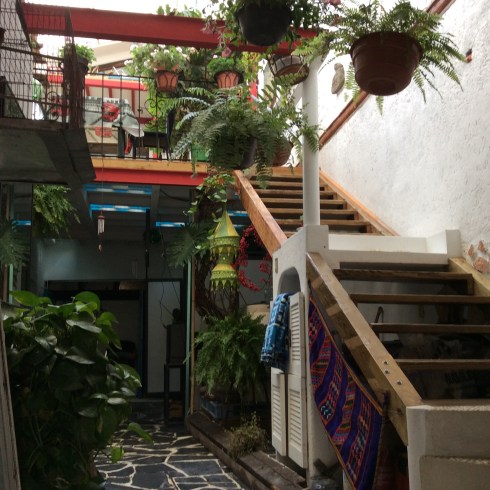 Stairs to upper rooms.