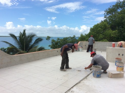 Tile on the roof adds another layer of insulation.