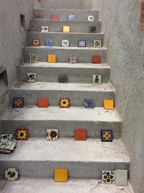 Tile placement for the stairway to heaven.