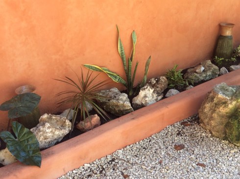 Keeping the dogs from digging in the garden. Aren't I clever?