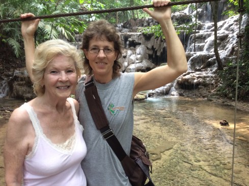 Exploring the pyramids of Palenque, January 2014.