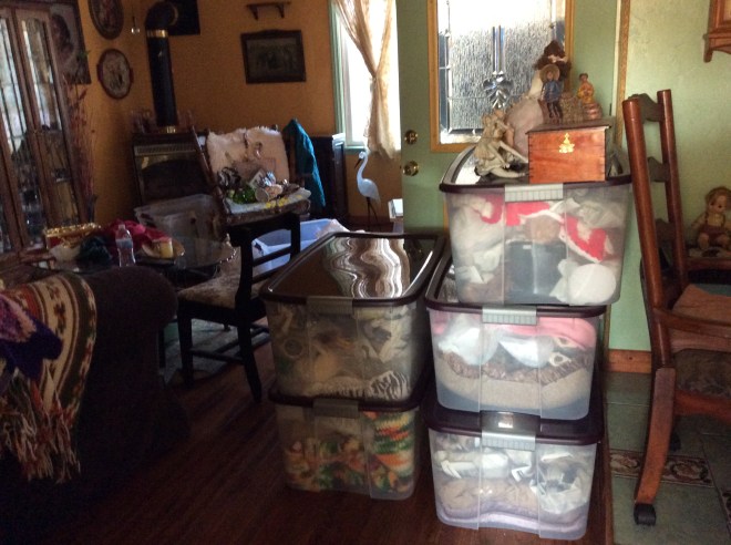 Putting a life in storage.